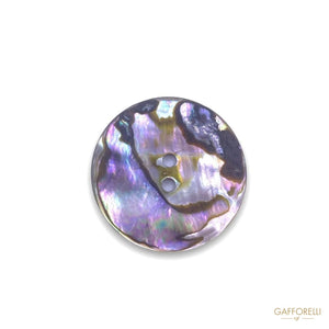 Abalone Button In Mother Of Pearl With Metal Hook 512 -