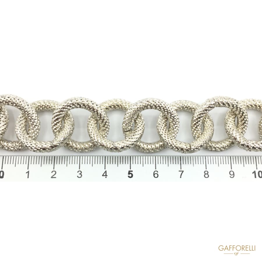 Aluminium Chain With Diamonded Rings - 2289 Gafforelli Srl