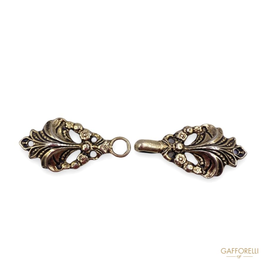 Baroque Style Metal Hook In The Shape Of a Leaf 0496 -