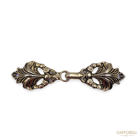 Baroque Style Metal Hook in the Shape of a Leaf 0496