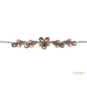Belt with Drop Shaped Swarovski 95 Cm - C221 Gafforelli Srl