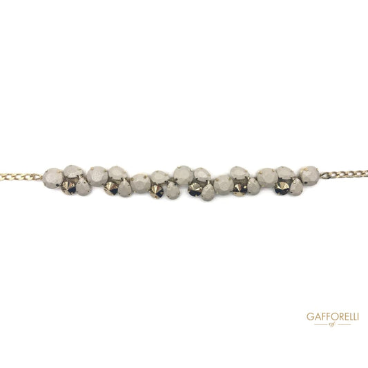 Belt with Stones and Gold Details 90 Cm C223 Gafforelli Srl