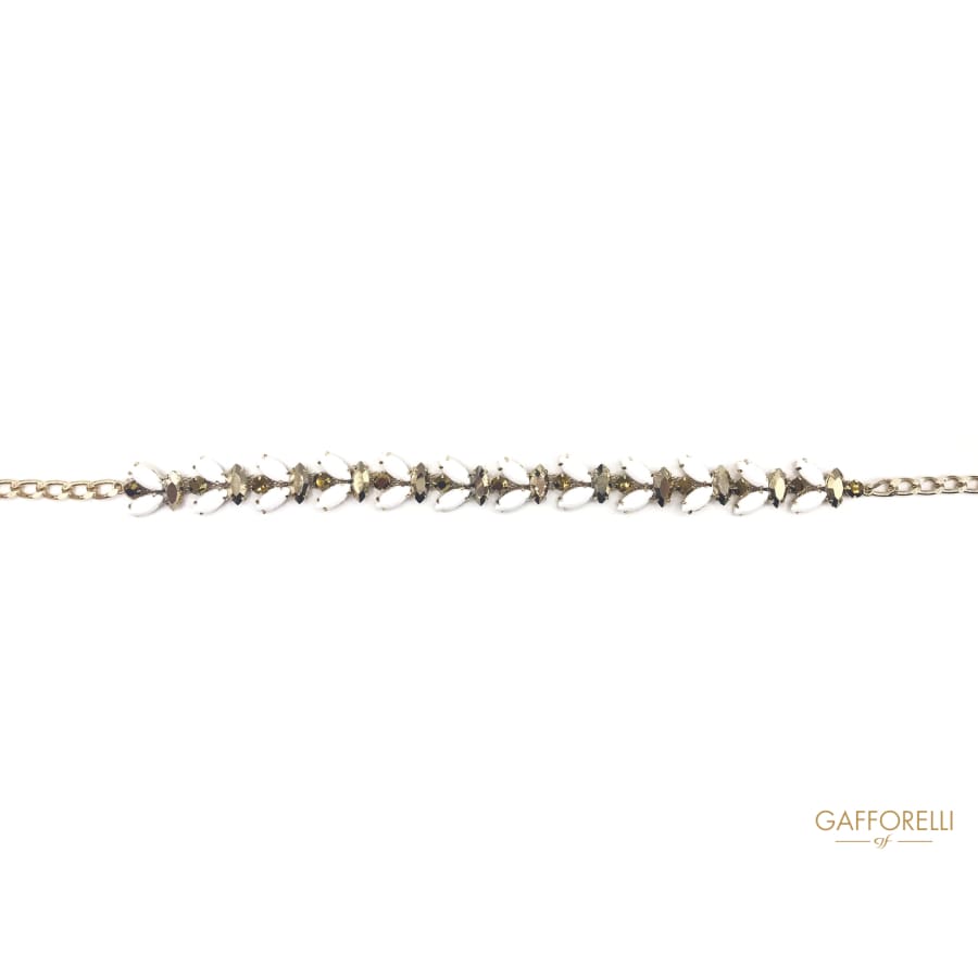 Bicolor Belt with Stones 95 Cm - C216 Gafforelli Srl