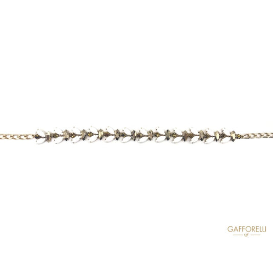 Bicolor Belt with Stones 95 Cm - C216 Gafforelli Srl