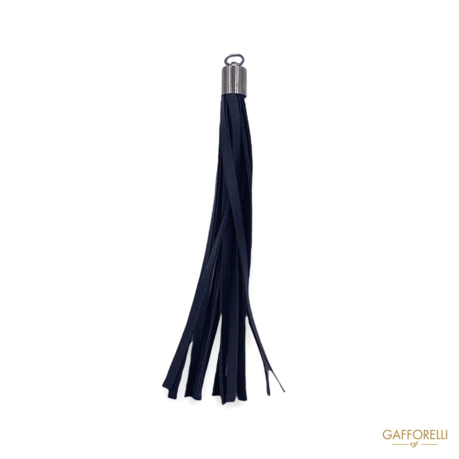 Black Faux Leather Tassel H287 - Gafforelli Srl tassels