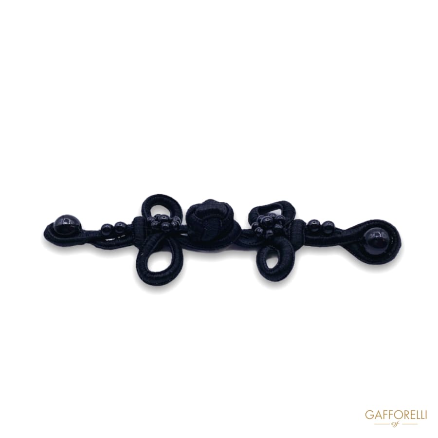 Black Toggles with Decorative Beads H219 - Gafforelli Srl