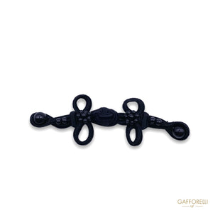 Black Toggles with Decorative Beads H219 - Gafforelli Srl