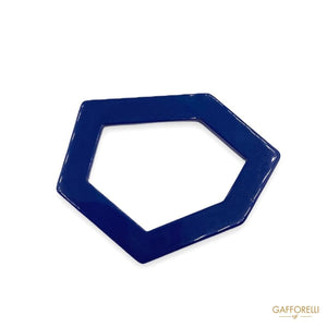 Blue Polyester Geometric Ring D221 - Gafforelli Srl rings