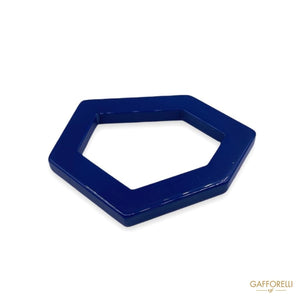 Blue Polyester Geometric Ring D221 - Gafforelli Srl rings