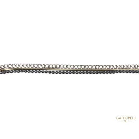 Brass Belt with 3 Types of Chain - C206 Gafforelli Srl