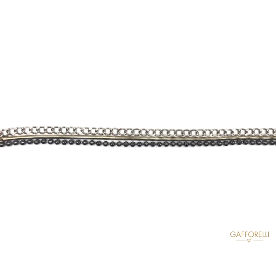 Brass Belt With 3 Types Of Chain - C206 Gafforelli Srl