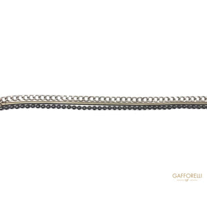 Brass Belt With 3 Types Of Chain - C206 Gafforelli Srl