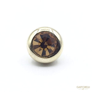 Brass Buttons With Central Rhinestone - 5384 Gafforelli Srl