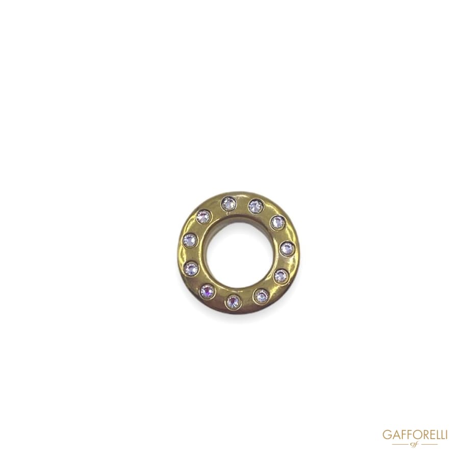 Brass Eyelet with Rhinestones 2819 - Gafforelli Srl BRASS