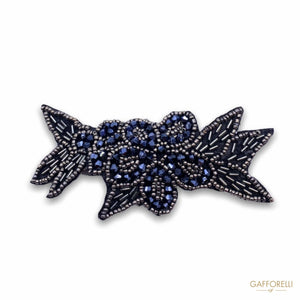 Brooch Embroidery With Stones And Rhinestones In The Shape
