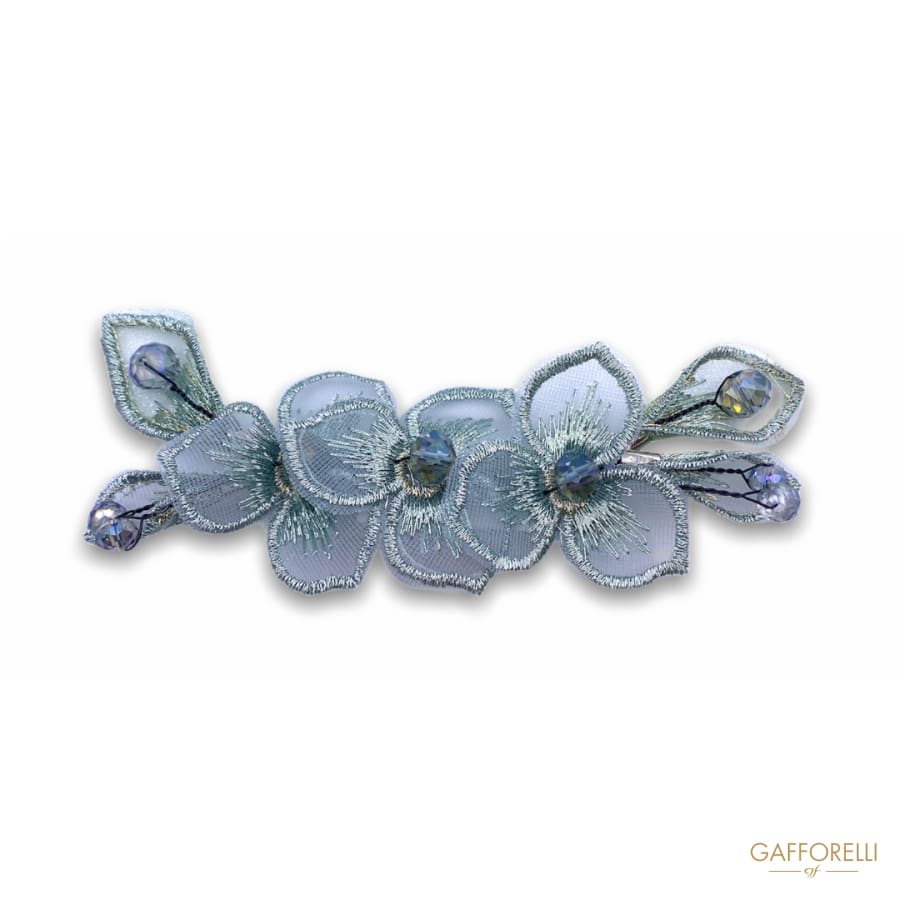 Brooch with Floral Pattern and Rhinestones H267- Gafforelli