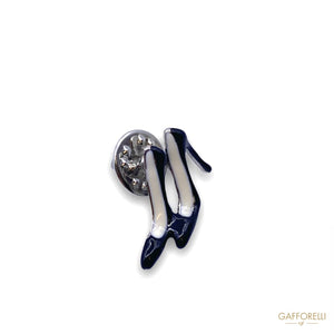 Brooches In The Shape Of a Metal Heel With Butterfly Closure