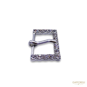 Buckle with Prong and Side Rhinestones 5371 - Gafforelli
