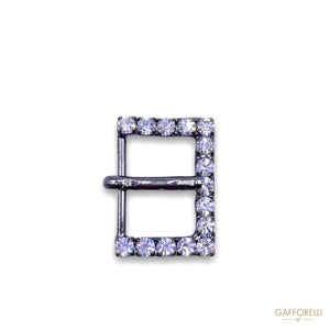 Buckle With Prong And Side Rhinestones 5371 - Gafforelli Srl