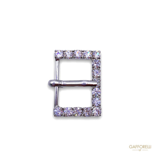 Buckle with Prong and Side Rhinestones 5371 - Gafforelli