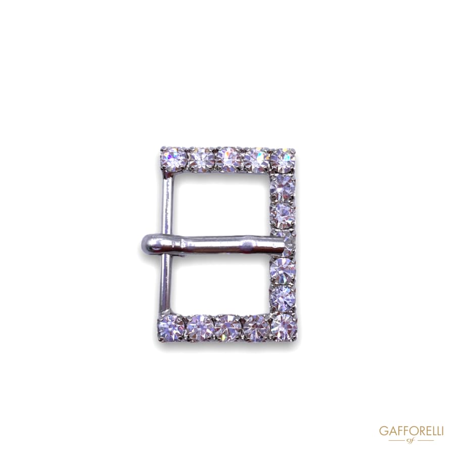 Buckle with Prong and Side Rhinestones 5371 - Gafforelli
