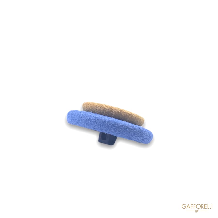 Button Covered In Bi-color Suede Effect 1976- Gafforelli Srl