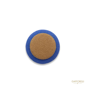 Button Covered In Bi-color Suede Effect 1976- Gafforelli