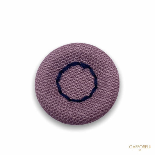 Button Covered in Fabric with Central Seams H298