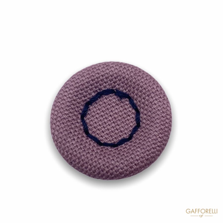 Button Covered in Fabric with Central Seams H298