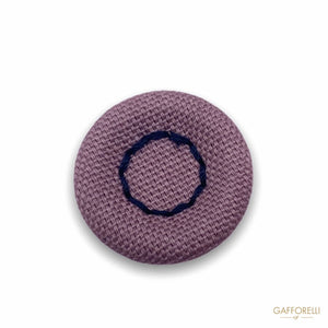 Button Covered in Fabric with Central Seams H298