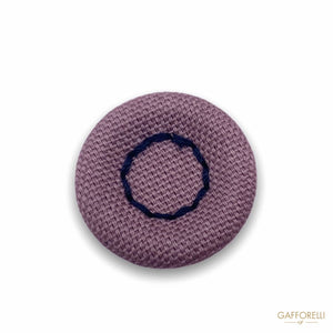 Button Covered In Fabric With Central Seams H298 -
