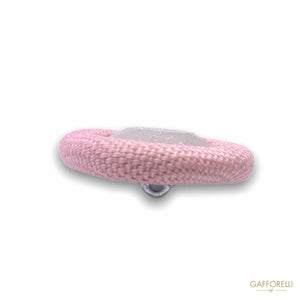 Button Covered in Fabric with Central Stone Effect H292