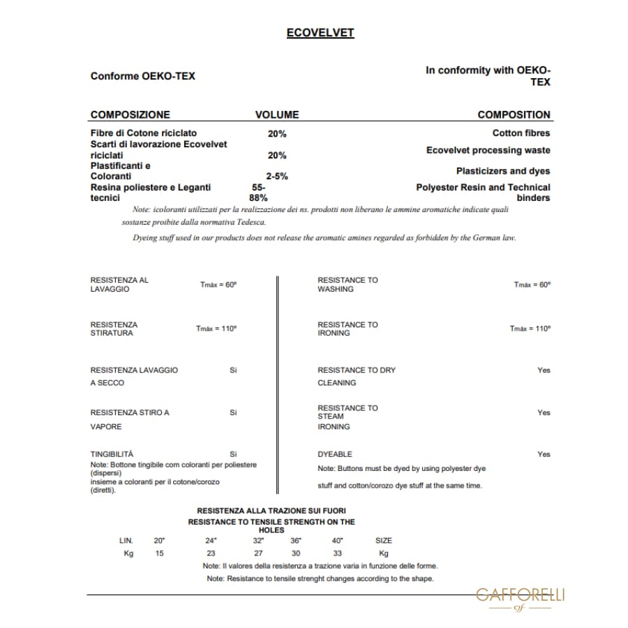 Button With Recycled Cotton Fibers D300 - Gafforelli Srl