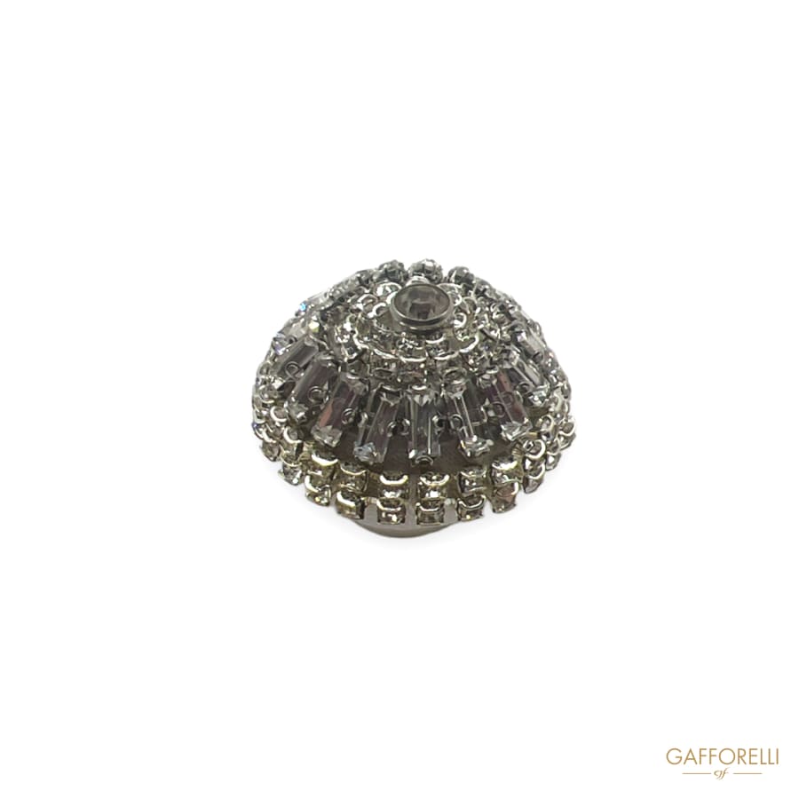 Button With Rhinestones And Crystal Stones A576 - Gafforelli