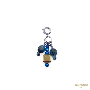 Carabiner Pendant With Beads And Cubes 9153 - Gafforelli Srl