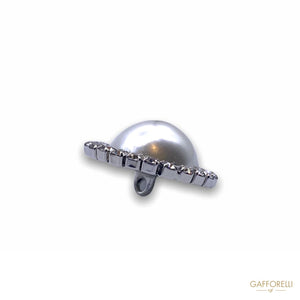 Chanel Button With Pearl And Swarovski A452 - Gafforelli Srl