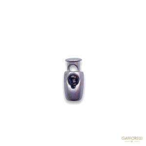 Classic one Hole Matte Silver Cord Stopper V63 - Gafforelli