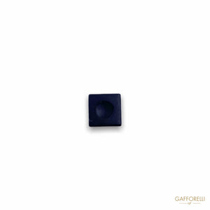 Cord End in Square Rope with Two Holes Black Zamak E124