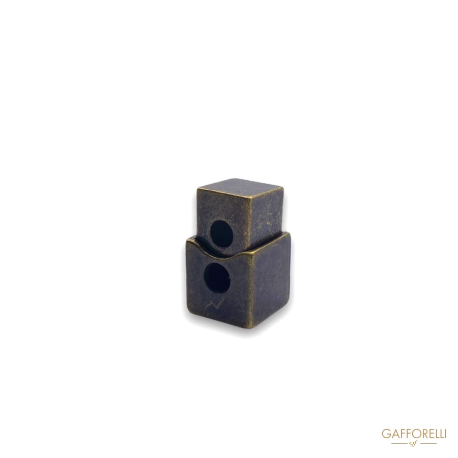 Cord Stopper in Aged Brass-colored Metal 2694- Gafforelli