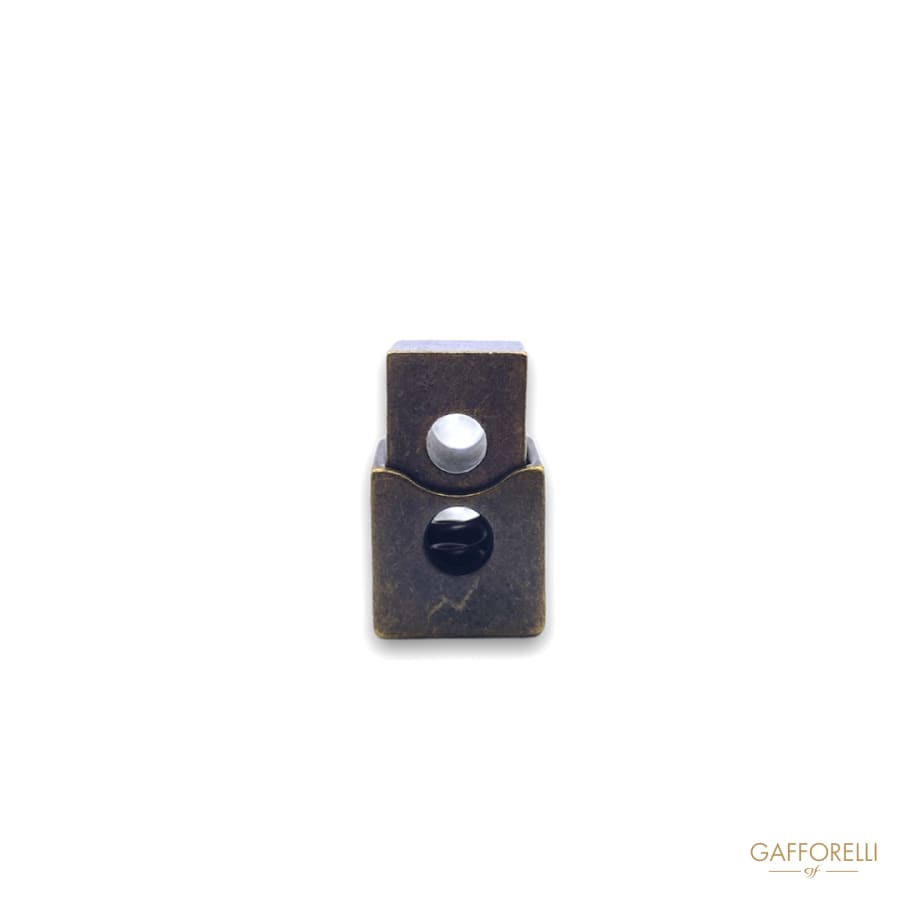 Cord Stopper in Aged Brass-colored Metal 2694- Gafforelli