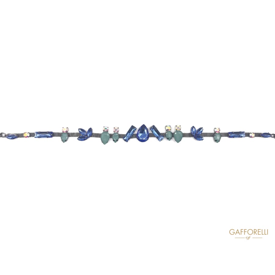 Elegant Belt With Glass Stones - C217 Gafforelli Srl