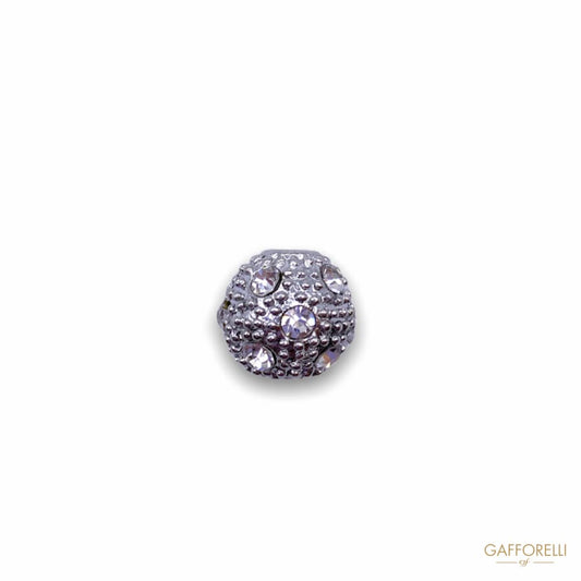 Elegant Cord End Little Ball Shaped with Rhinestones 5700