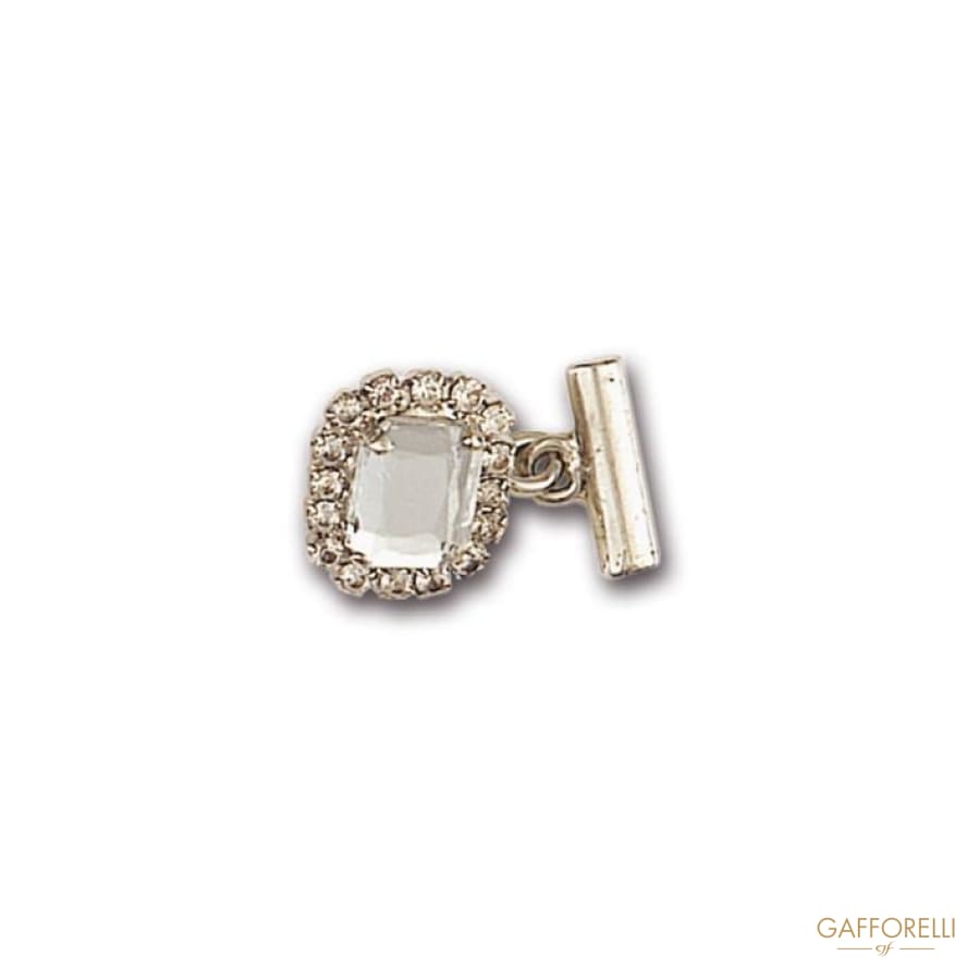 Elegant Cufflink Decorated with Swarovski Rhinestones 1.5