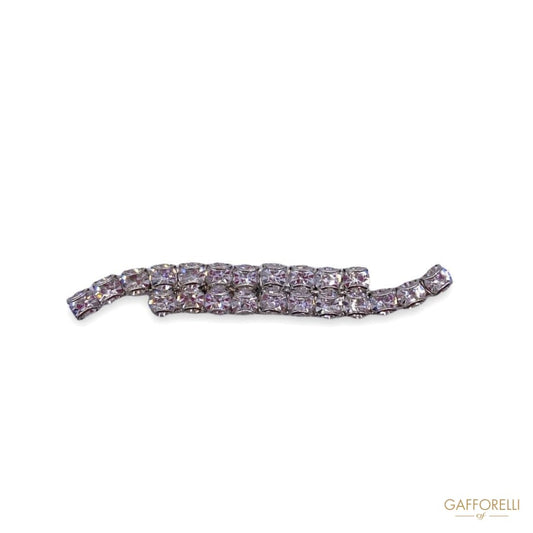 Elegant Hook in Wavy Swzrovaki Crystal 5208 - Gafforelli