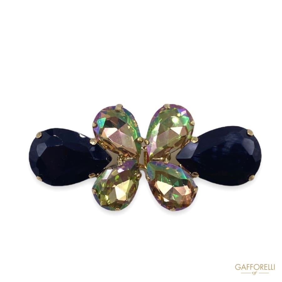 Elegant Hook With Rhinestones And Stones 9225 - Gafforelli