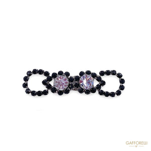 Elegant Hook with Swarovski Crystal and Black A514
