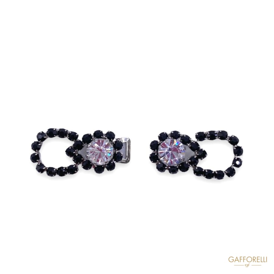 Elegant Hook with Swarovski Crystal and Black A514