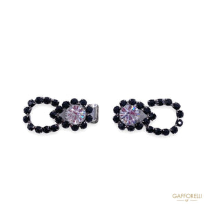 Elegant Hook with Swarovski Crystal and Black A514