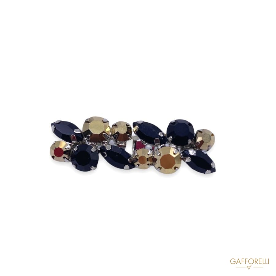 Elegant Metal Hook with Stones A350 - Gafforelli Srl BLACK