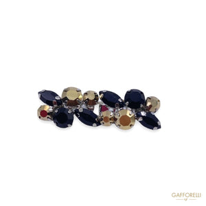 Elegant Metal Hook with Stones A350 - Gafforelli Srl BLACK